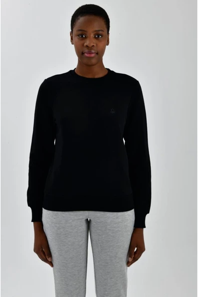 Kadın Sol Göğsü Logo Detaylı Sweatshirt - 5