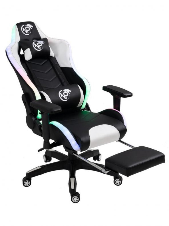 NPO GC3001BW Masajlı,RGB,4D Kolçaklı,Ayak Destekli Oyuncu Koltuğu - 3