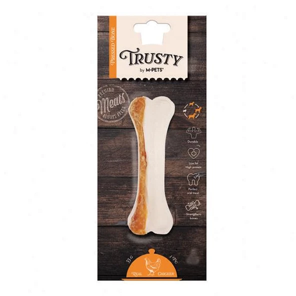 M-Pets Trusty Chicken Press Köpek Kemiği 12cm 55gr ürün görseli