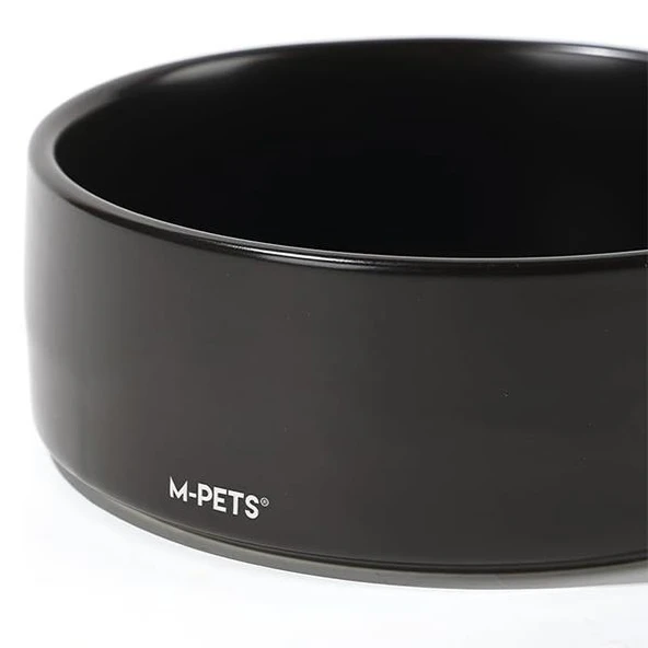 M-Pets Opera Bamboo Standlı Seramik Mama Kabı 2x850ml Siyah - 3