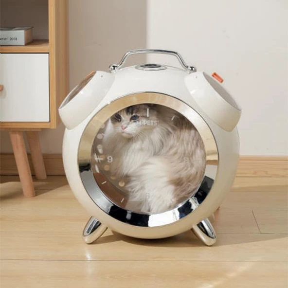 M-Pets Sixties Clock Taşıma Çantası Beyaz - Resim 2