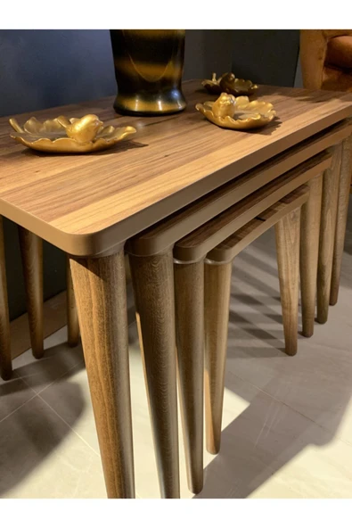 4lü Zigon Sehpa Ceviz - Resim 3