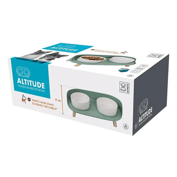 M-Pets Altitude Standlı Mama Kabı 2x450ml - 4