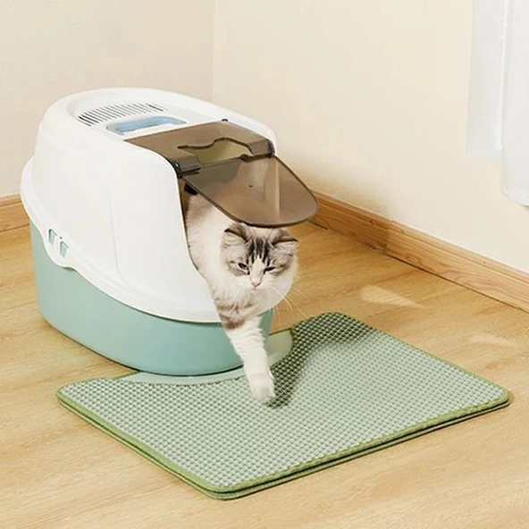 M-Pets Duplex Elekli Kedi Kumu Paspası Yeşil 60x45cm - Resim 2