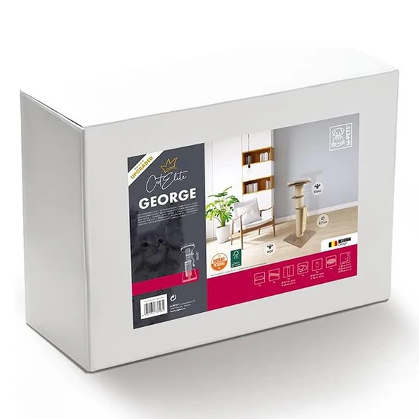 M-Pets Elite George Kedi Tırmalama Tahtası 40x40x79Cm - 4