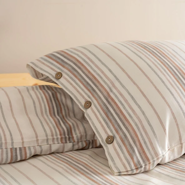 Soley | Felix | İpliği Boyalı Tek Kişilik Nevresim Takımı - 2