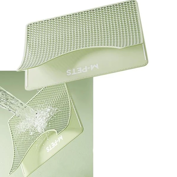 M-Pets Duplex Elekli Kedi Kumu Paspası Yeşil 60x45cm - Resim 3