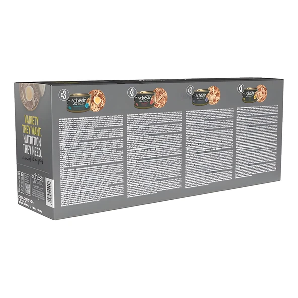 Schesir After Dark Et Suyunda Karışık Lezzetler Yetişkin Kedi Konservesi 12x80gr - 2