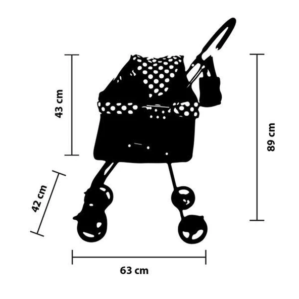 Zampa Perez Kedi Köpek Puseti Gri 42x62x89cm - 4