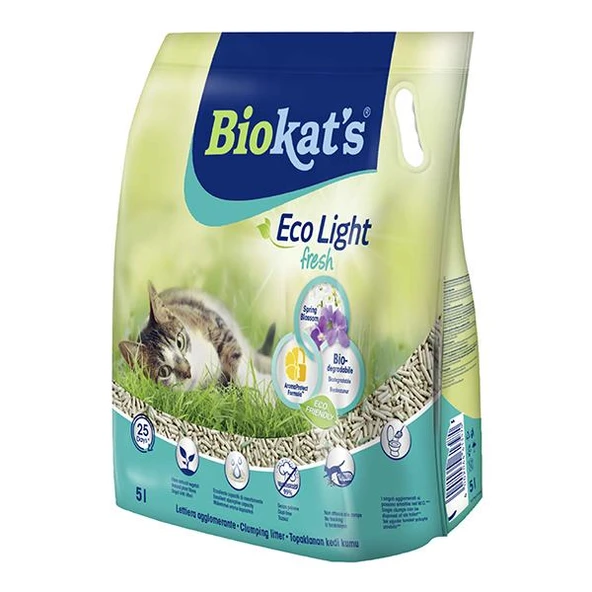 Gimcat Biokats Ecolight Fresh Spring Kedi Kumu 5 Lt