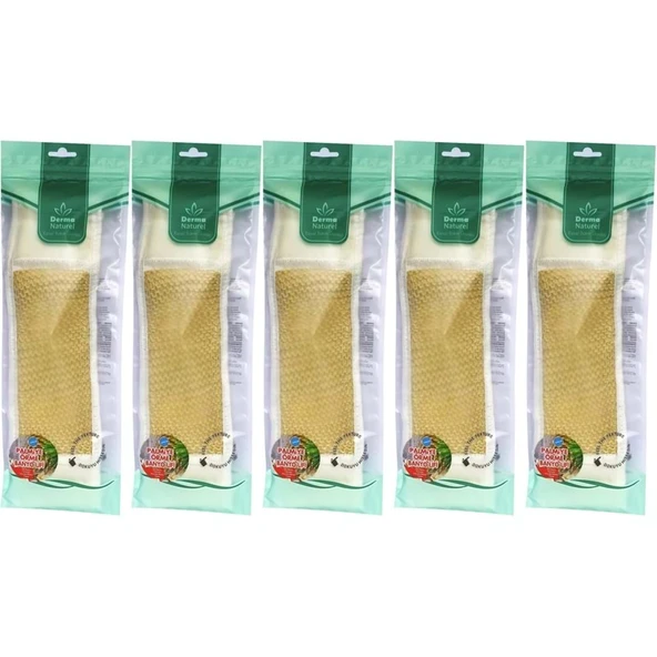 Derma Naturel Palmiye Örme İpli Banyo Kemeri (8*24CM) (5 Li Set) ürün görseli 1