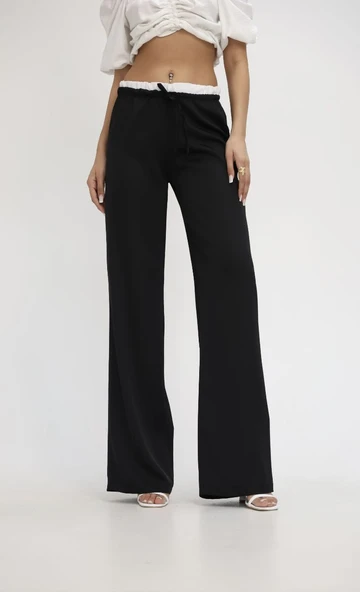 Kadın Yüksek Bel Bol Paça Pantolon 6338-25 - Resim 6