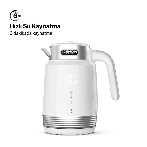 Xenon Smart Akıllı Kettle 1.7 lt Wi-Fi 2200 W Mobil App Kontrol Sesli Asistan Desteği Su Isıtıcı X7102 - 5