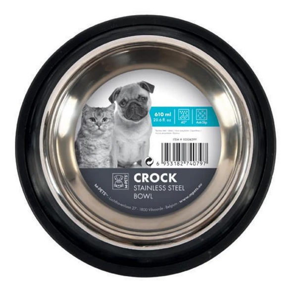 M-Pets Crock Çelik Mama ve Su Kabı M 610ml ürün görseli