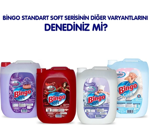 Bingo Soft Yumuşatıcı 20LT (4PK*5LT) Gül Pembe (200 Yıkama) - 5