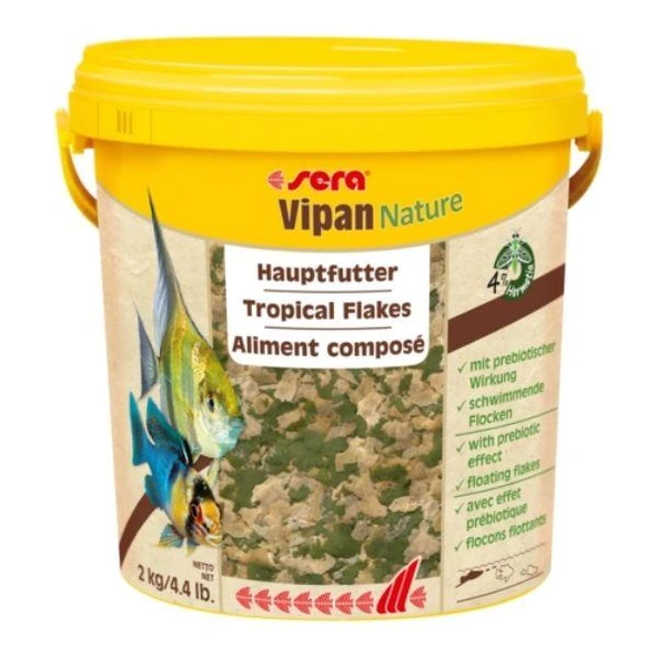 Sera Vipan Nature Large Flakes Kova 2Kg 10Lt