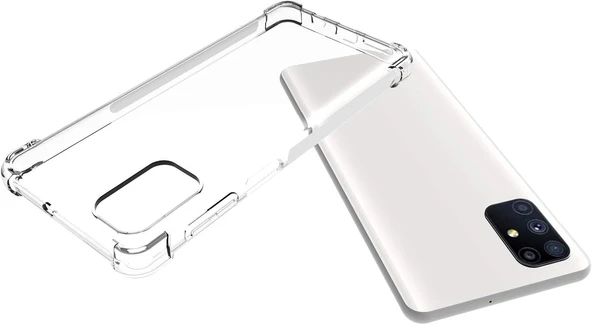 Samsung Galaxy M51 Uyumlu Darbe Önleyici Sararmaya Dayanıklı Airbag Korumalı Ultra Slim TPU Şeffaf Silikon Kılıf - 3