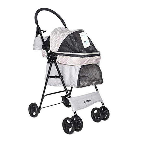 Zampa Perez Kedi Köpek Puseti Gri 42x62x89cm