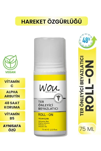 WOU World Ter Önleyici Beyazlatıcı Roll-on Deodorant 75 ml