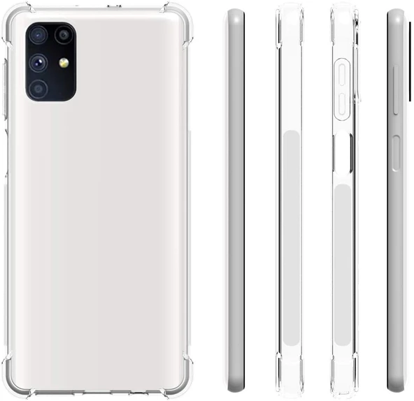 Samsung Galaxy M51 Uyumlu Darbe Önleyici Sararmaya Dayanıklı Airbag Korumalı Ultra Slim TPU Şeffaf Silikon Kılıf - 2