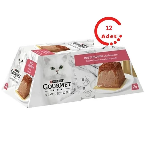 Gourmet Revelations Somonlu Kedi Maması 2x57 gr 12'li Paket ürün görseli 1