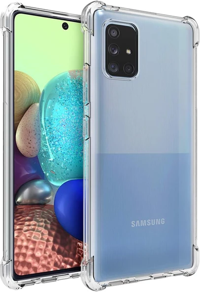 Samsung Galaxy A71 Uyumlu Darbe Önleyici Sararmaya Dayanıklı Airbag Korumalı Ultra Slim TPU Şeffaf Silikon Kılıf
