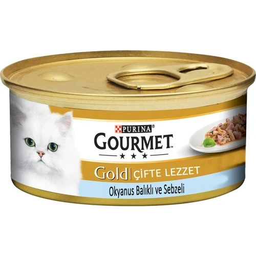 Gourmet Gold Okyanus Balıklı Ve Sebzeli Kedi Konservesi 85 gr ürün görseli 1