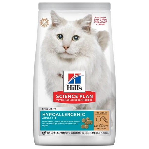 Hills Hypoallergenic Adult Yumurta ve Larva Yetişkin Kedi Maması 1.5 Kg
