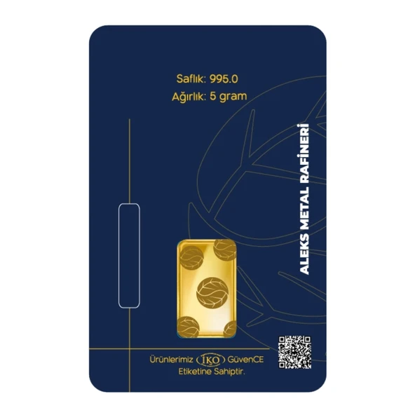 AgaKulche 5 gr 995 24 Ayar AMR Külçe Altın - 2