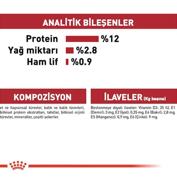 Royal Canin Instinctive Gravy Yetişkin Kedi Konservesi 85gr - 5