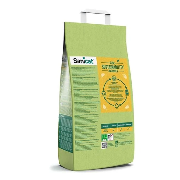 Sanicat Natura Activa Çam Pelet Topaklanan Kedi Kumu 10Lt - 3
