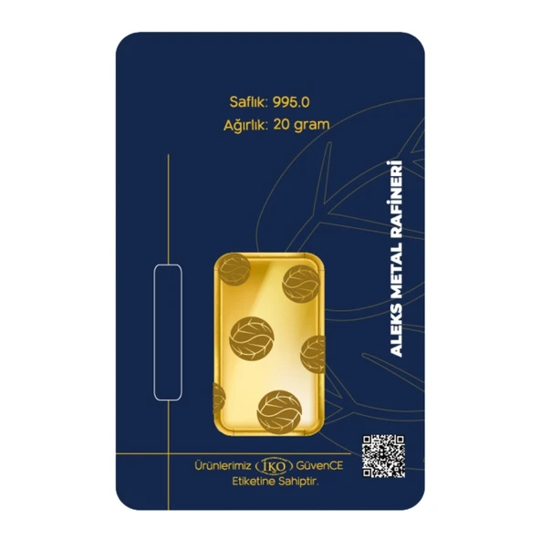 AgaKulche 20 gr 995 24 Ayar AMR Külçe Altın - Resim 2