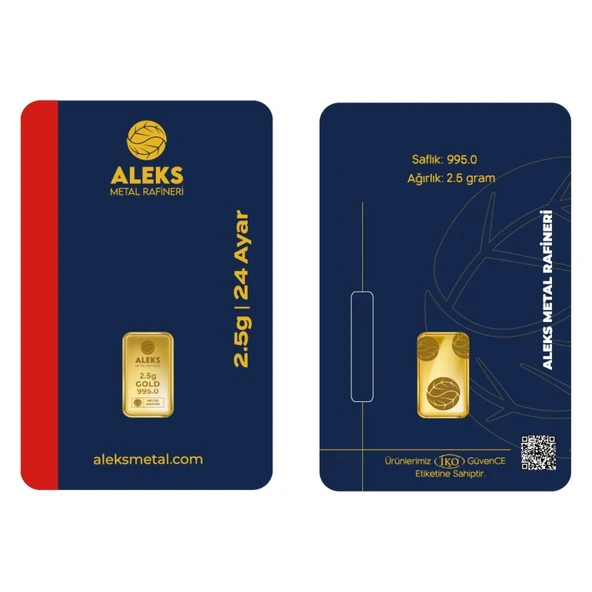 AgaKulche 2,5 gr 995 24 Ayar AMR Külçe Altın - Resim 3