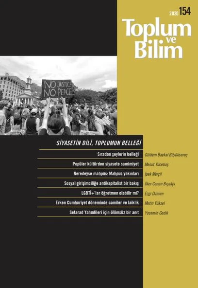 Toplum ve Bilim 154 2020 ürün görseli