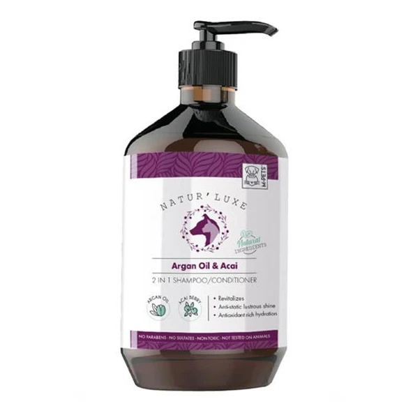 M-Pets Naturluxe Argan Yağ ve Acai Yağlı Köpek Şampuanı 500ml ürün görseli