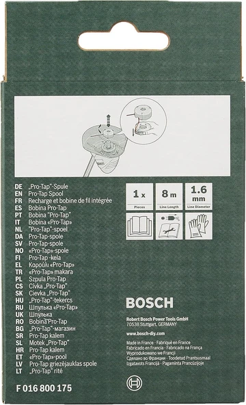 Bosch Tüm Easytrim Ve Combitrimler için Çim Biçme Yedek Misinası 8 Metre 1,6 mm - 3