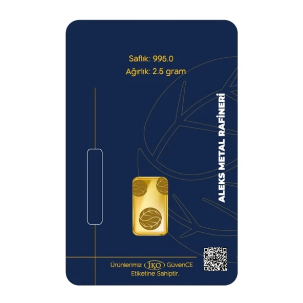 AgaKulche 2,5 gr 995 24 Ayar AMR Külçe Altın - Resim 2