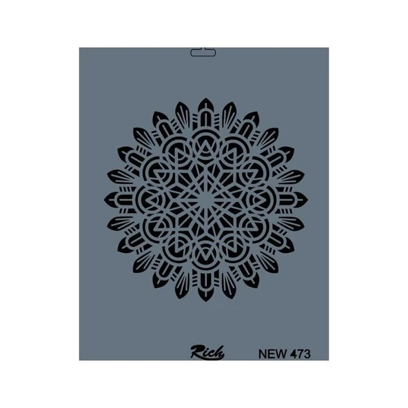Rich New Seri N-473 Stencil 35x25 cm - Resim 5