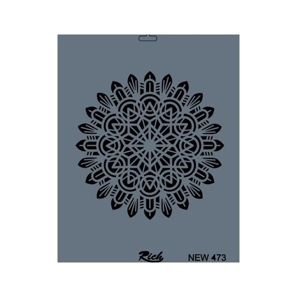 Rich New Seri N-473 Stencil 35x25 cm - Resim 7