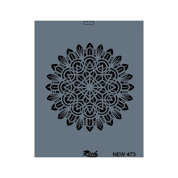 Rich New Seri N-473 Stencil 35x25 cm - Resim 2