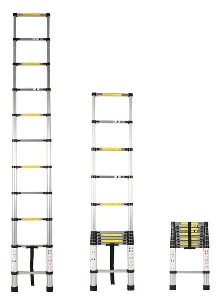Saraylı Teleskopik Merdiven 11 Basamak 3.20 Metre - 4