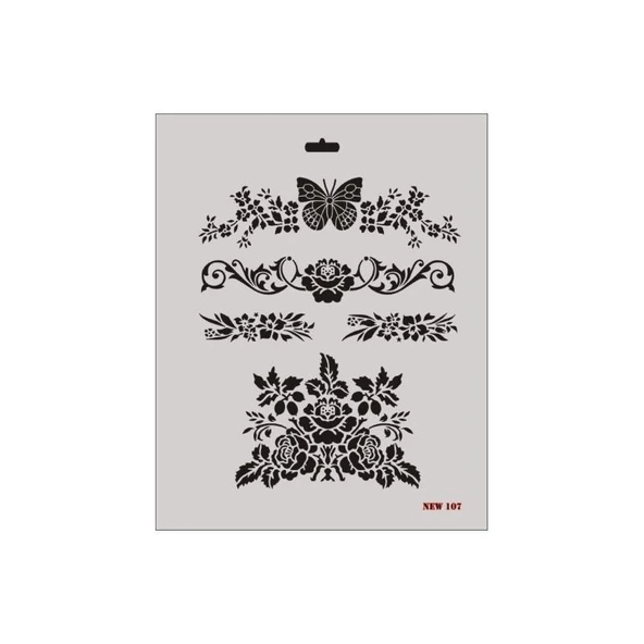 Rich New Seri N-107 Stencil 35x25 cm - 2