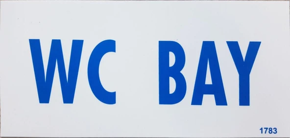 Avmdepo  Wc Bay Uyarı Levhası 12,5x25 KOD: DEK 1783 - 4