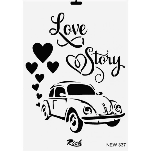 Rich New Seri N-337 Stencil 35x25 cm - 7