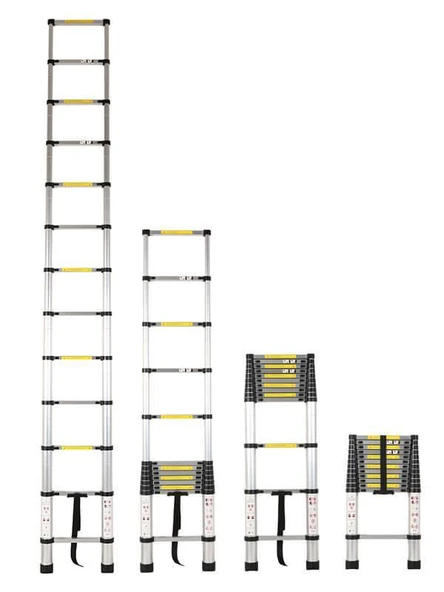 Saraylı Teleskopik Merdiven 13 Basamak 3.80 Metre - 3