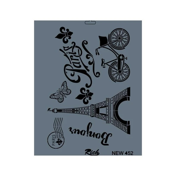 Rich New Seri N-452 Stencil 35x25 cm - Resim 7
