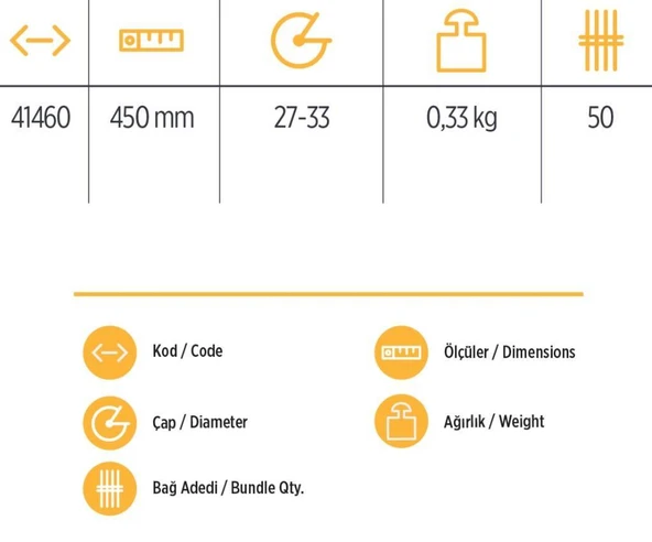 Avmdepo YKS 41460 Keser Sapı 45 cm - 12