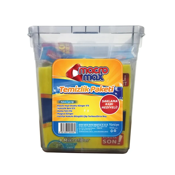 Macromax Temizlik Paketi + Saklama Kabı