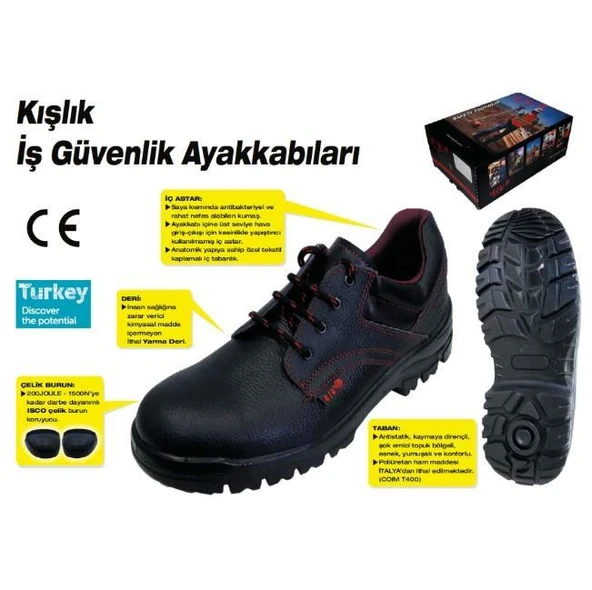 414 Çelik Burunlu İş Ayakkabısı S2 43 Numara - 3