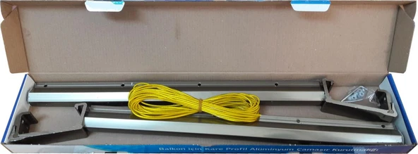 Koral Alüminyum Balkon Çamaşır Kurutma Askılığı 80x30 - 2